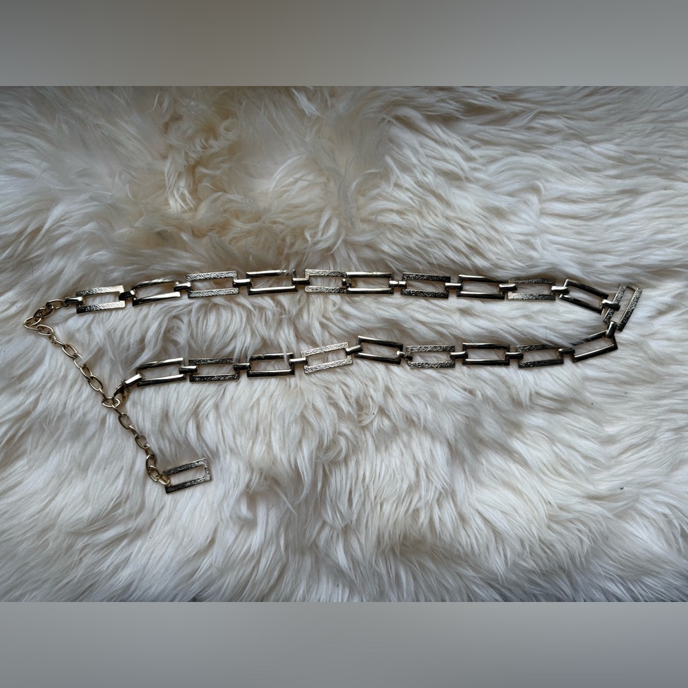 Gold Rectangular Link Belt